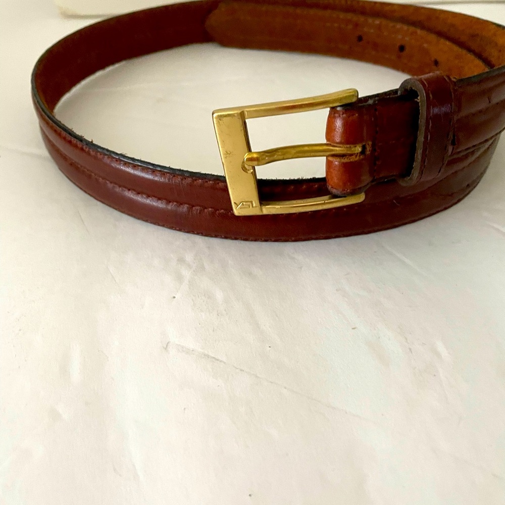YSL vintage, leather belt, Whiskey brown size 32